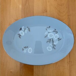 VTG 1970s Seyei China-Japan ‘Starlite’ #3171 serving meat oval platter flowers
